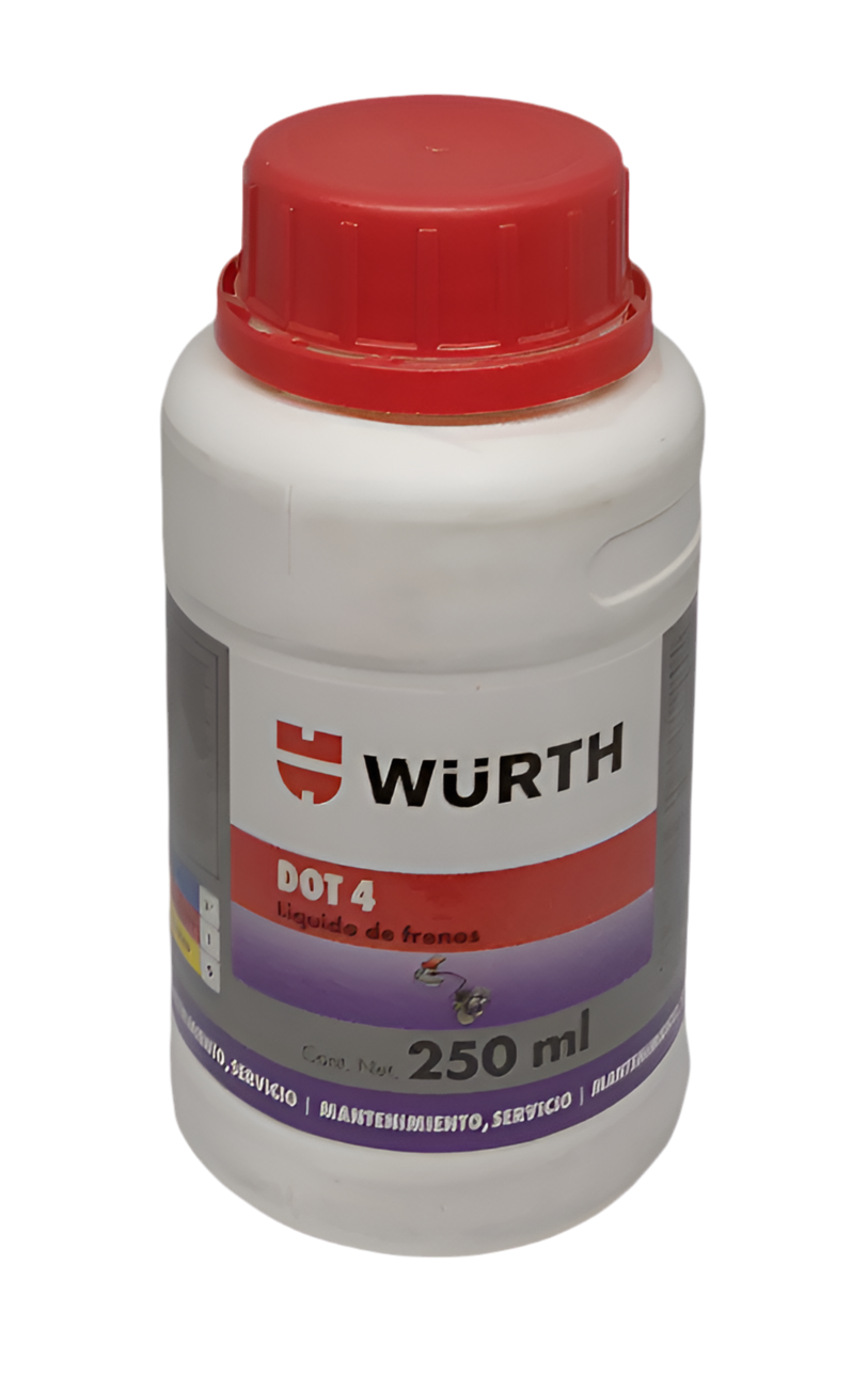 LIQUIDO FRENO WURTH DOT4 250ML