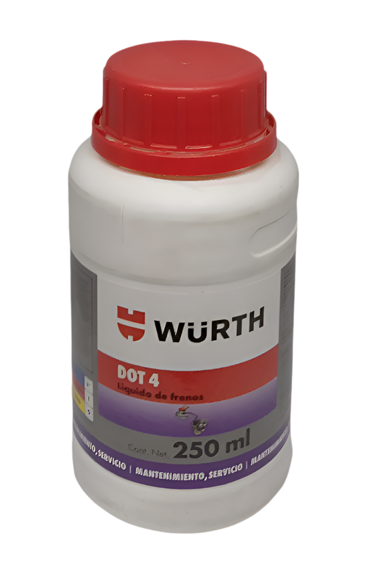 LIQUIDO FRENO WURTH DOT4 250ML